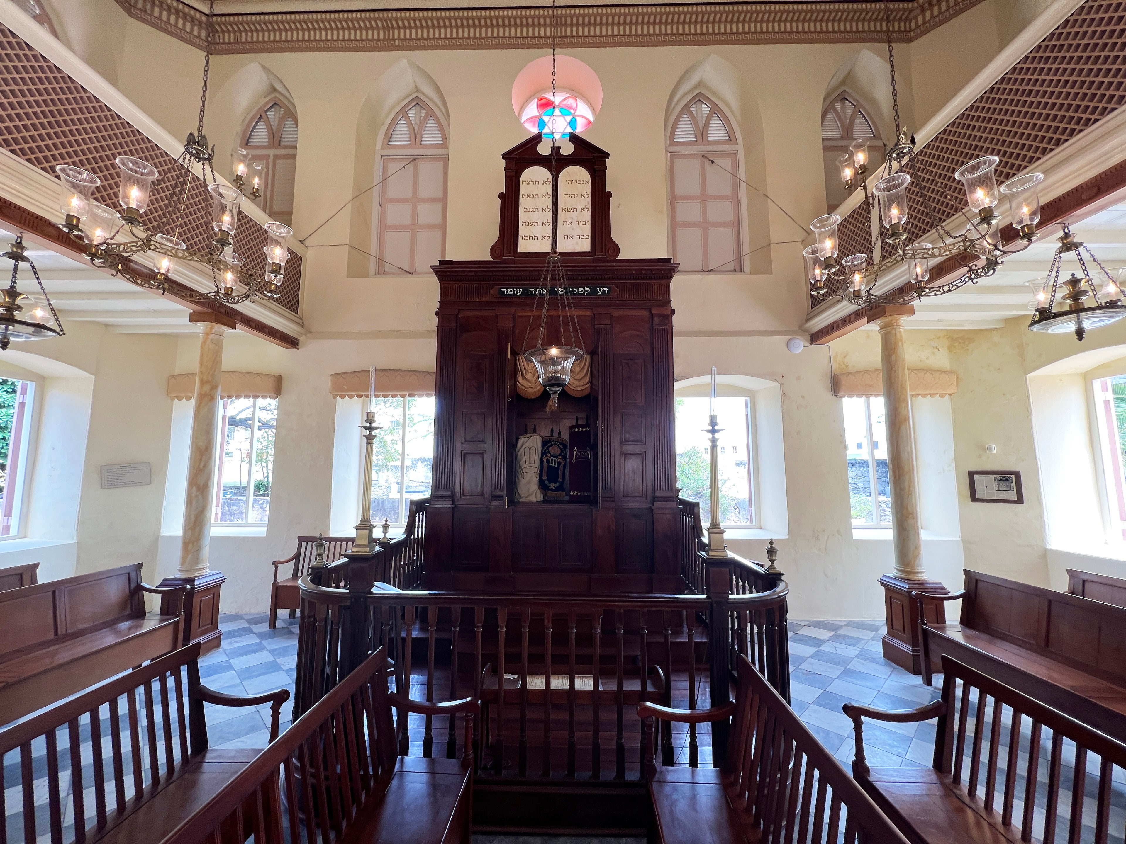 Torah at Nidhe Israel Synagogue in Barbados 